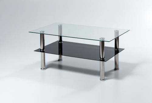 Square shape glass cafe table