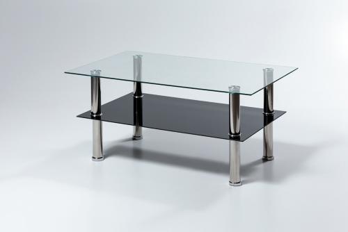 Quadratischer couchtisch aus glas