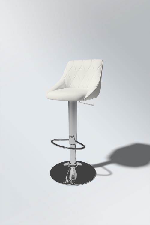 Rhombus white bar stool